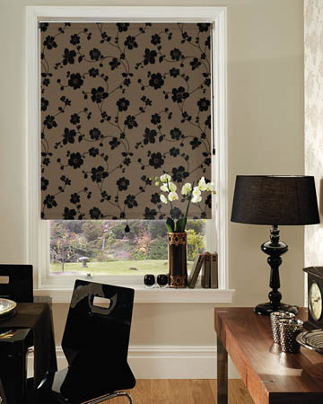 Louvolite Taffeta Chocolate Blackout Blinds