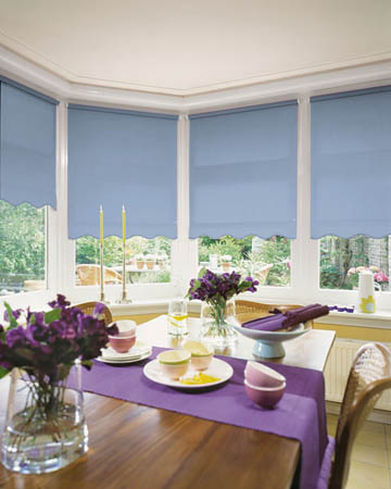 Plain Light Blue Roller Blinds
