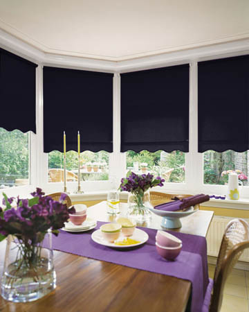 Plain Navy Blue Roller Blinds