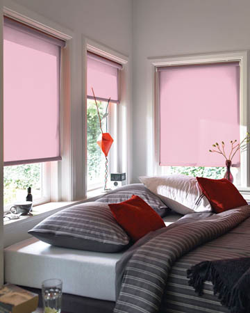 Plain Pink Roller Blinds
