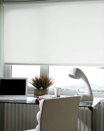 Satin Pure White Snow Roller Blinds