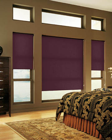 Plain Amaranth Roller Blinds