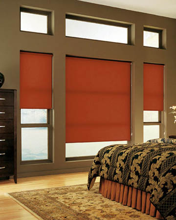 Plain Burnt Orange Roller Blinds