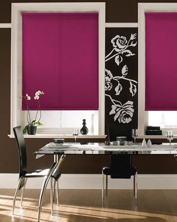 Plain Fuchsia Roller Blinds