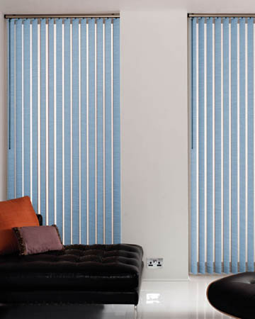 Global Plain Air Blue Vertical Blinds