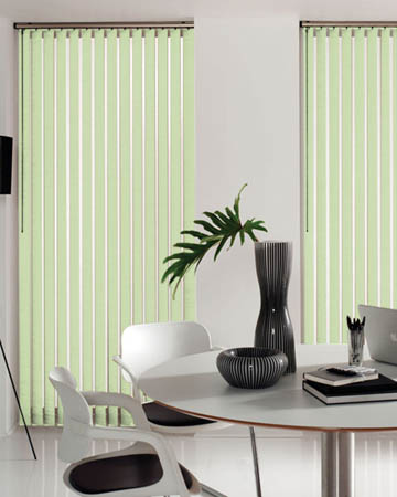 Global Plain Lily Green Vertical Blinds