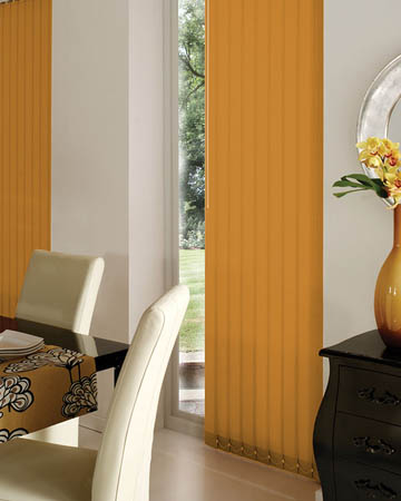 Global Plain Ochre Vertical Blinds