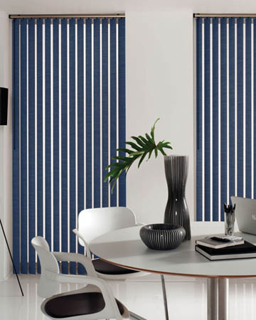 Global Plain True Blue Vertical Blinds